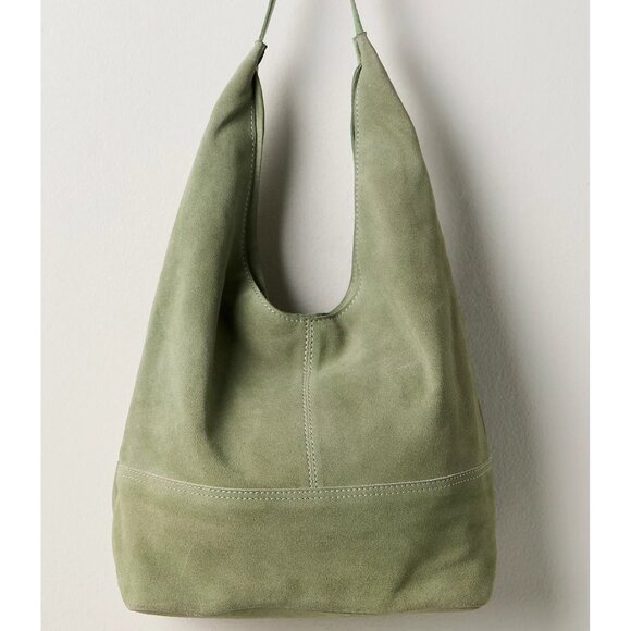 Harlow Suede Shoulder Bag NWT - Deep Sage - Picture 1 of 5